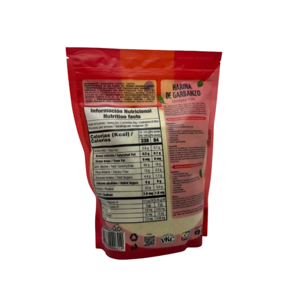 Harina de Garbanzo Precocida Karavansay x 500 g - Imagen 2