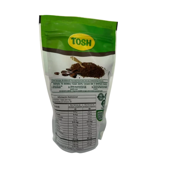 Cacao al 100 Tosh x 200 g - Imagen 2