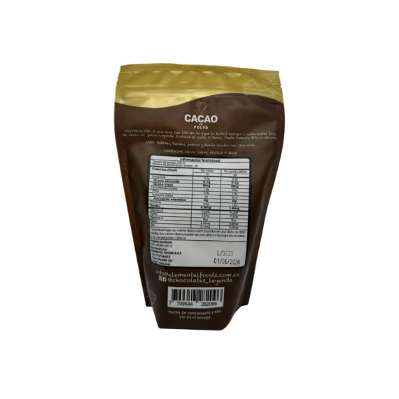 Cacao Organico en Polvo Leyenda x 200 g - Imagen 2