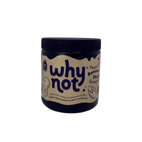 Esparcible de Almendra y Mani sabor a Mantequilla de Mani y Banano Whynot x 284 g