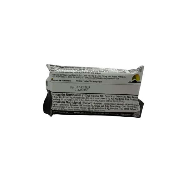 Chocolate Blanco relleno con Crema de Mani Choco Snow Up WakeUp x 40 g - Imagen 2