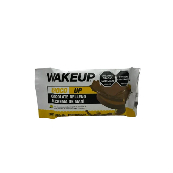 Chocolate Relleno de Crema de Mani WakeUp x 40 g