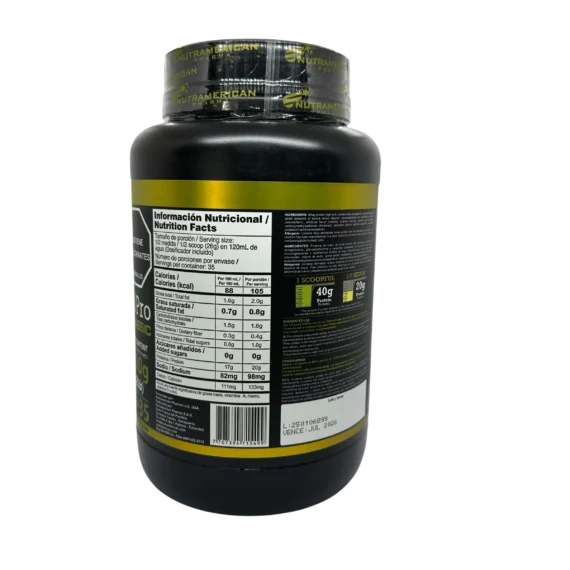 Proteina BiPro Classic Chocolate Nutramerican x 910 g - Imagen 2