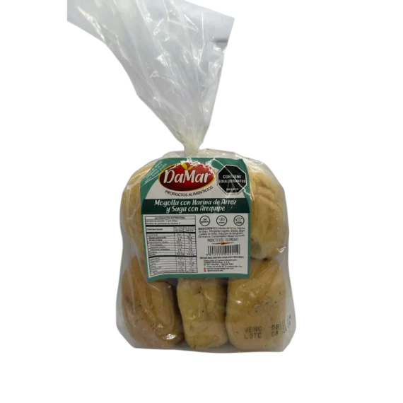 Mogolla con Harina de Arroz y Sagu con Arequipe DaMar x 300 g
