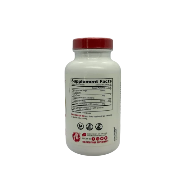 Vinagre de Manzana Metabolic Nutrition x 90 und - Imagen 2
